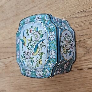 Vintage Horner Decorative Tin with Flowers & Birds